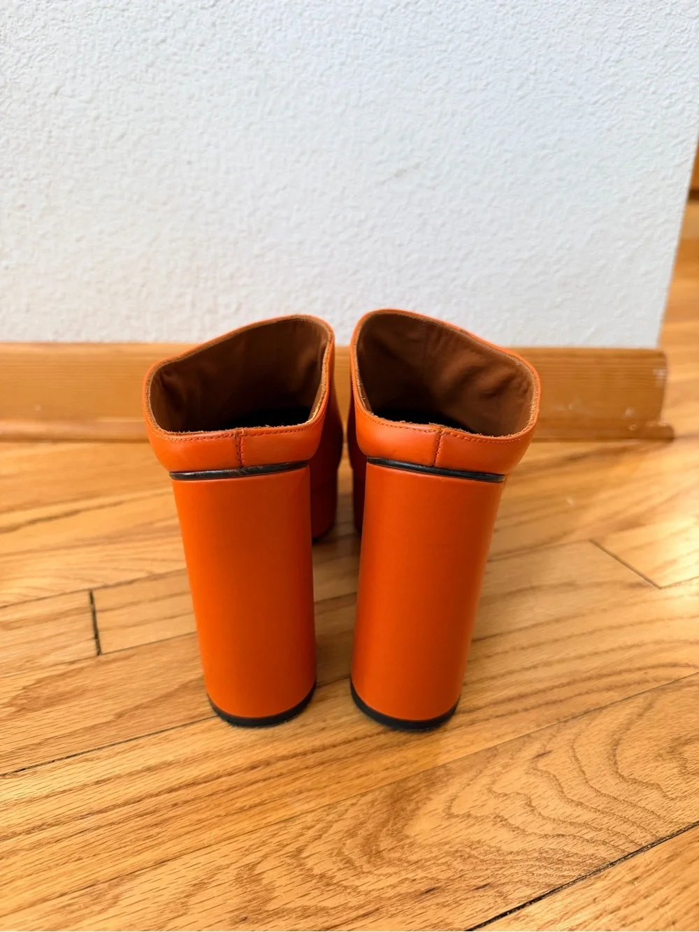 Alohas Platform Mule Heels in Orange - women’s size 41/10